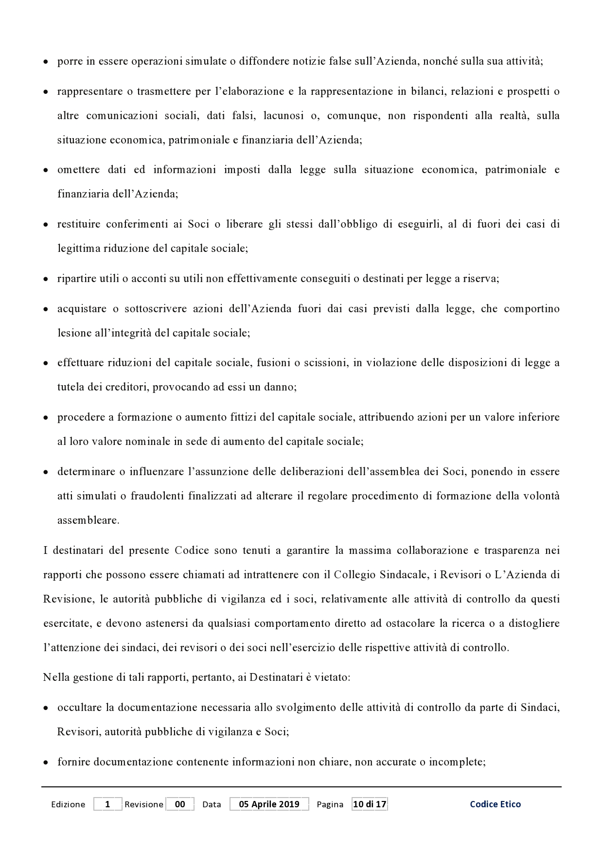 Codice Etico Studio di Radiologia e Poliambulatorio Finazzo Pagina 10