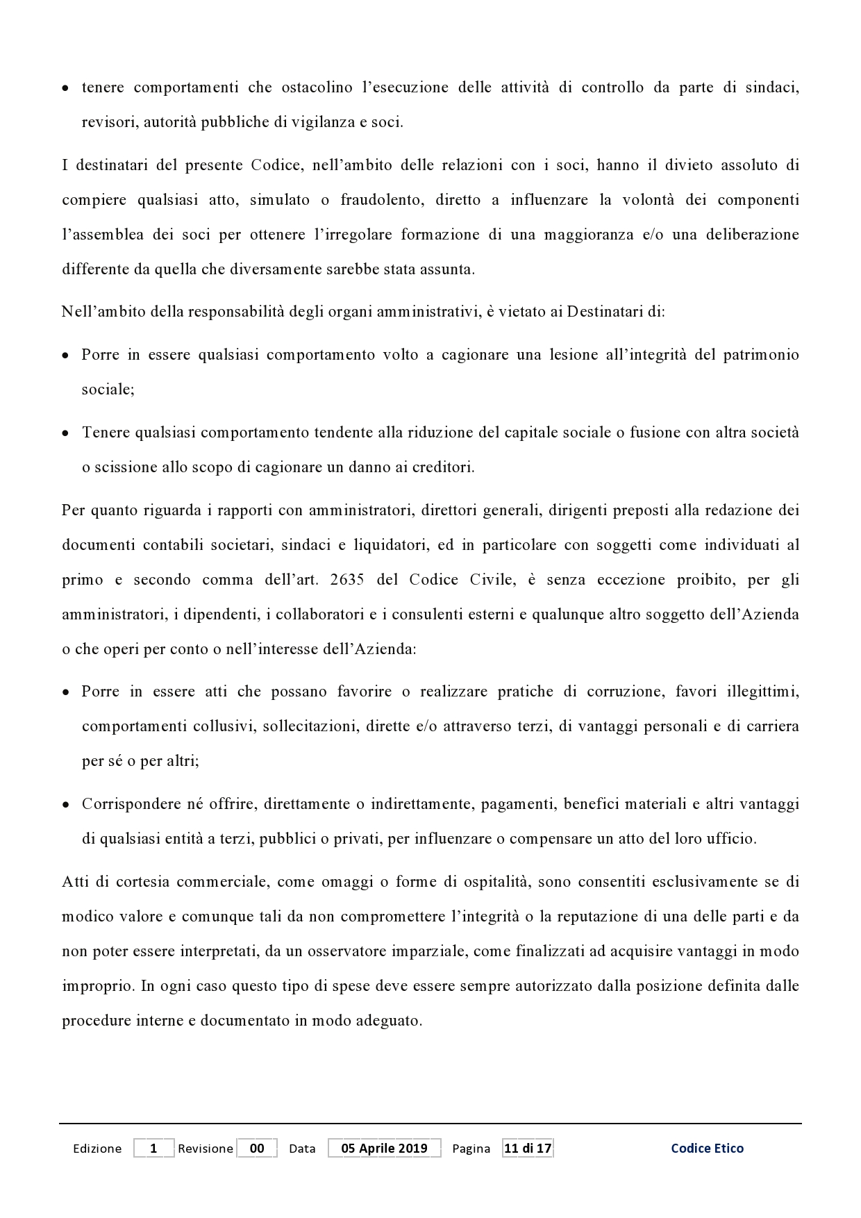 Codice Etico Studio di Radiologia e Poliambulatorio Finazzo Pagina 11