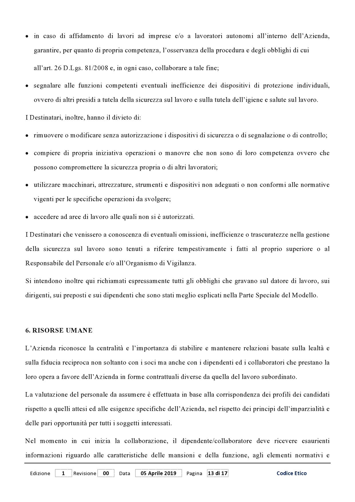 Codice Etico Studio di Radiologia e Poliambulatorio Finazzo Pagina 13