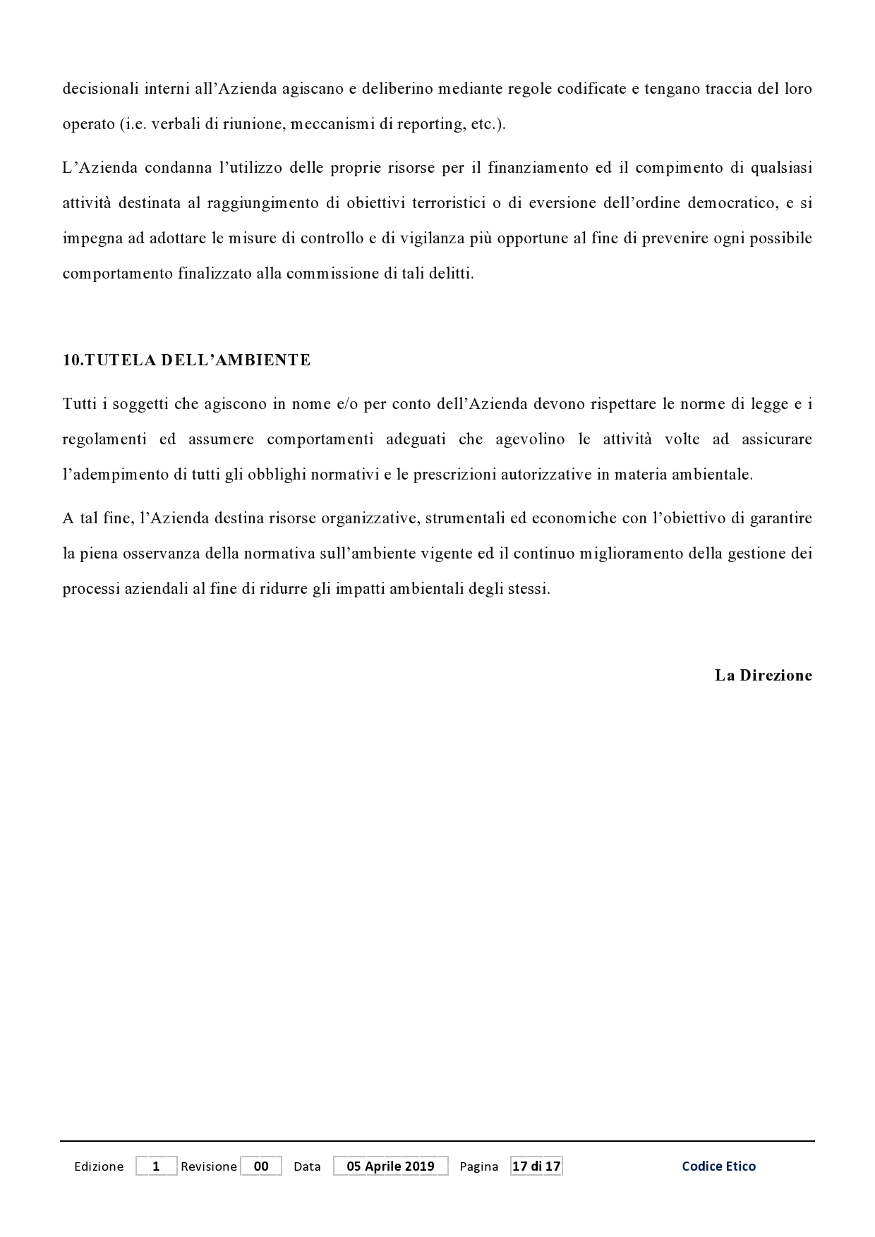 Codice Etico Studio di Radiologia e Poliambulatorio Finazzo Pagina 17