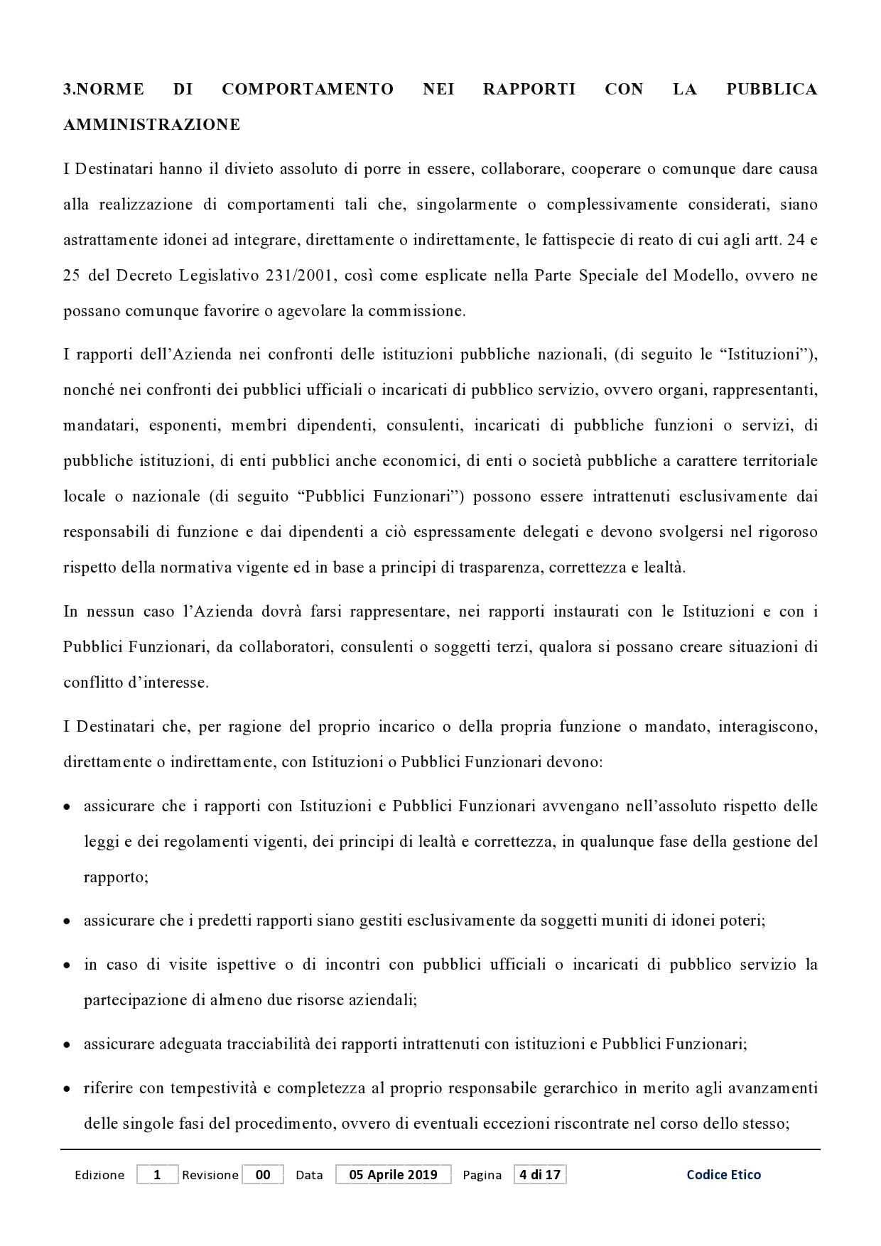 Codice Etico Studio di Radiologia e Poliambulatorio Finazzo Pagina 4
